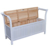 Stella Homewares Storage Bench 126x42x75 cm Wood White