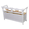 Stella Homewares Storage Bench 126x42x75 cm Wood White