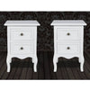 Stella Homewares Nightstands 2 pcs with 2 Drawers MDF White