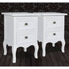 Stella Homewares Nightstands 2 pcs with 2 Drawers MDF White