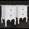 Stella Homewares Nightstands 2 pcs with 2 Drawers MDF White