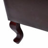 Stella Homewares Armchair with Footstool Dark Brown Faux Leather