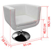 Stella Homewares Bar Stool White Faux Leather