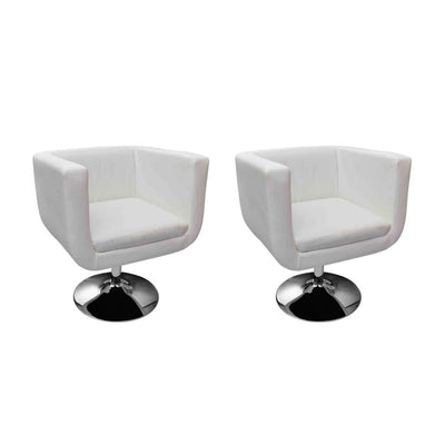 Stella Homewares Bar Chairs 2 pcs White Faux Leather