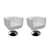 Stella Homewares Bar Chairs 2 pcs White Faux Leather