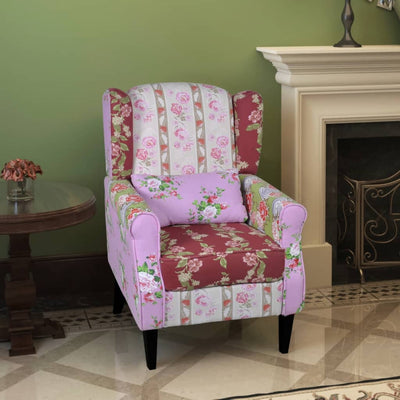 Stella Homewares Armchair with Patchwork Design Fabric