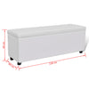 Stella Homewares Storage Bench White Medium Size