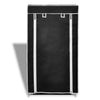 Stella Homewares Fabric Shoe Cabinet with Cover 58 x 28 x 106 cm Black
