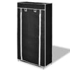 Stella Homewares Fabric Shoe Cabinet with Cover 58 x 28 x 106 cm Black