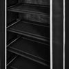 Stella Homewares Fabric Shoe Cabinet with Cover 58 x 28 x 106 cm Black