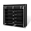 Stella Homewares Fabric Shoe Cabinet with Cover 115 x 28 x 110 cm Black