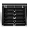 Stella Homewares Fabric Shoe Cabinet with Cover 115 x 28 x 110 cm Black