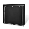 Stella Homewares Fabric Shoe Cabinet with Cover 115 x 28 x 110 cm Black