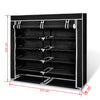 Stella Homewares Fabric Shoe Cabinet with Cover 115 x 28 x 110 cm Black