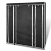 Stella Homewares Wardrobe with Compartments and Rods 45x150x176 cm Black Fabric