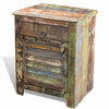 Stella Homewares End Table with 1 Drawer 1 Door Reclaimed Wood