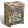 Stella Homewares End Table with 1 Drawer 1 Door Reclaimed Wood