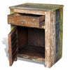 Stella Homewares End Table with 1 Drawer 1 Door Reclaimed Wood