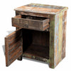 Stella Homewares End Table with 1 Drawer 1 Door Reclaimed Wood