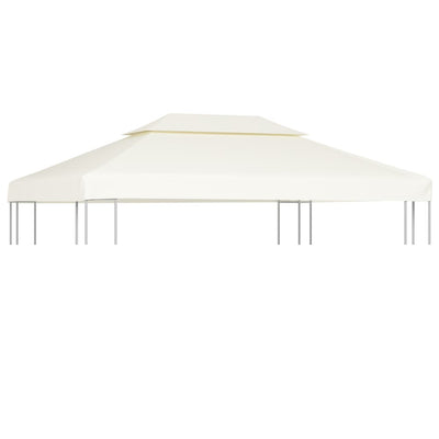 Stella Homewares Water-proof Gazebo Cover Canopy 310 g / m²  Cream White 3 x 4 m