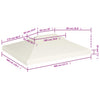 Stella Homewares Water-proof Gazebo Cover Canopy 310 g / m²  Cream White 3 x 4 m