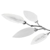 Stella Homewares Ceiling Lamp White & Transparent Acrylic Crystal Leaf Arms 3 E14 Bulbs