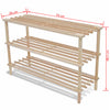 Stella Homewares 3-Tier Shoe Racks 2 pcs Solid Fir Wood