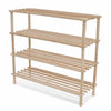 Stella Homewares 4-Tier Shoe Racks 2 pcs Solid Fir Wood