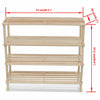 Stella Homewares 4-Tier Shoe Racks 2 pcs Solid Fir Wood