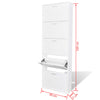 Stella Homewares White Wooden Shoe Cabinet with 5 Compartments
