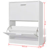 Stella Homewares Shoe Cabinet with 2 Compartments Wooden White