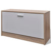 Stella Homewares Oak and White 3-in-1 Wooden Shoe Cabinet Set