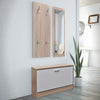 Stella Homewares Oak and White 3-in-1 Wooden Shoe Cabinet Set