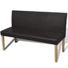 Stella Homewares Bench 139.5 cm Dark Brown Faux Leather