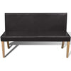 Stella Homewares Bench 139.5 cm Dark Brown Faux Leather