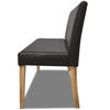 Stella Homewares Bench 139.5 cm Dark Brown Faux Leather