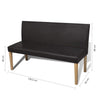 Stella Homewares Bench 139.5 cm Dark Brown Faux Leather