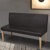 Stella Homewares Bench 139.5 cm Dark Brown Faux Leather