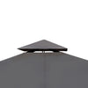 Stella Homewares Poly Rattan Gazebo with Dark Grey Roof 3 x 3 m