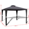 Stella Homewares Poly Rattan Gazebo with Dark Grey Roof 3 x 3 m