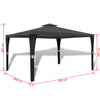 Stella Homewares Poly Rattan Gazebo with Dark Grey Roof 3 x 4 m