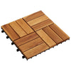 Stella Homewares 10 pcs Acacia Decking Tiles 30 x 30 cm