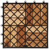 Stella Homewares 10 pcs Acacia Decking Tiles 30 x 30 cm
