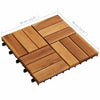 Stella Homewares 10 pcs Acacia Decking Tiles 30 x 30 cm