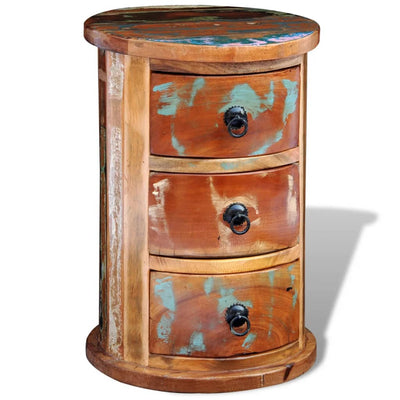 Stella Homewares Reclaimed Cabinet with 3 Drawers Solid Wood