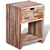 Stella Homewares Nightstand with Drawer Reclaimed Teak Wood