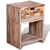 Stella Homewares Nightstand with Drawer Reclaimed Teak Wood