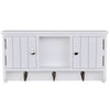 Stella Homewares Wall Cabinet for Keys and Jewellery with Doors and Hooks
