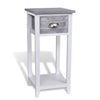Stella Homewares Nightstand with 1 Drawer Grey and White