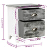 Stella Homewares Nightstand 2 pcs with 2 Drawers Grey and White